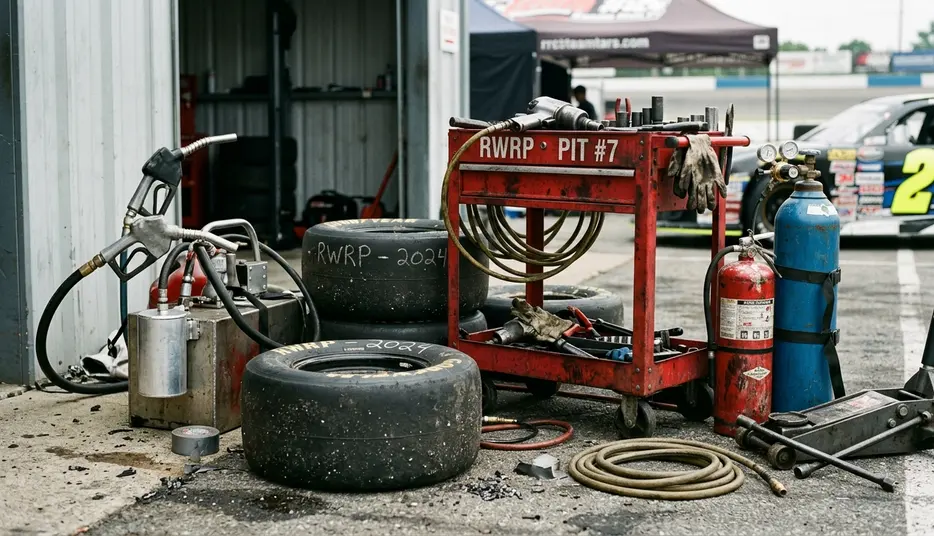 Image showing pit crew